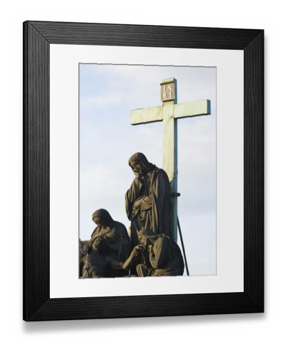 Framed Print : One of 30 Charles Bridge statues, Prague, Capital city of Czech, UNESCO World Heritage Site Framed Print : One of 30 Charles Bridge statues, Prague, Capital city of Czech, UNESCO World Heritage Site