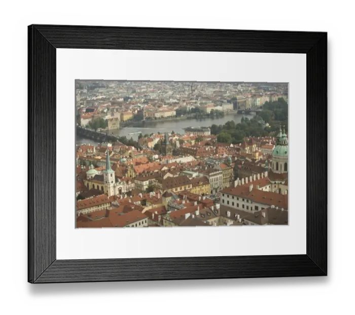 Framed Print : CZECH REPUBLIC, Prague. View of Prague and the Charles Bridge from the Bell Tower, St Framed Print : CZECH REPUBLIC, Prague. View of Prague and the Charles Bridge from the Bell Tower, St