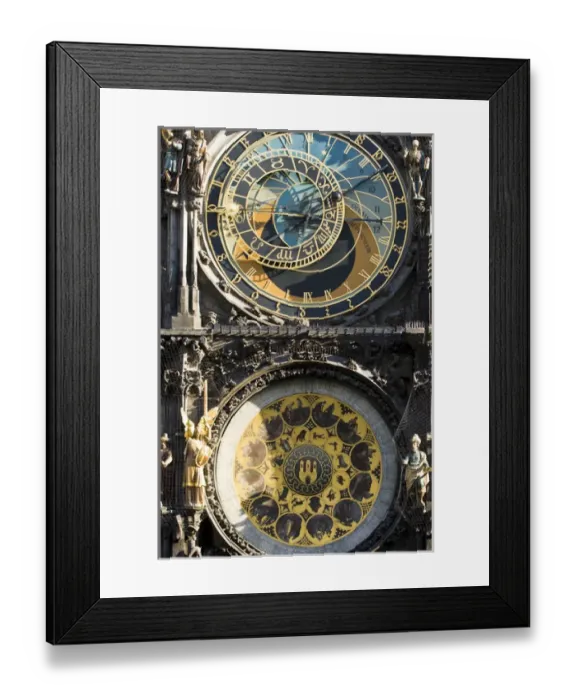 Framed Print : The Prague Astronomical Clock or Prague Orloj. The oldest part of the Orloj