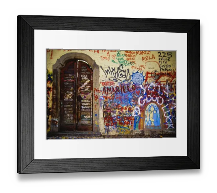 Framed Print : Eastern Europe, Czech Republic, Prague, Lesser Town (Mala Strana), the John Lennon Wall Framed Print : Eastern Europe, Czech Republic, Prague, Lesser Town (Mala Strana), the John Lennon Wall