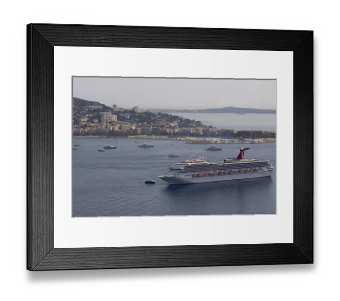 Framed Print : Cannes, View from Helicopter, Cote d Azur, France