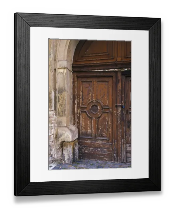 Framed Print : Europe, Czech Republic, Prague, wooden door Framed Print : Europe, Czech Republic, Prague, wooden door