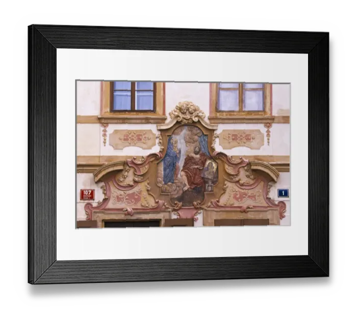 Framed Print : Europe, Czech Republic, Prague, Hradcany (castle) district, exterior architectural detail