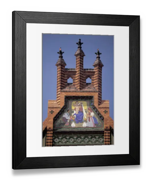 Framed Print : Europe, Czech Republic, South Moravia, Breclav Moravian house deta Framed Print : Europe, Czech Republic, South Moravia, Breclav Moravian house deta