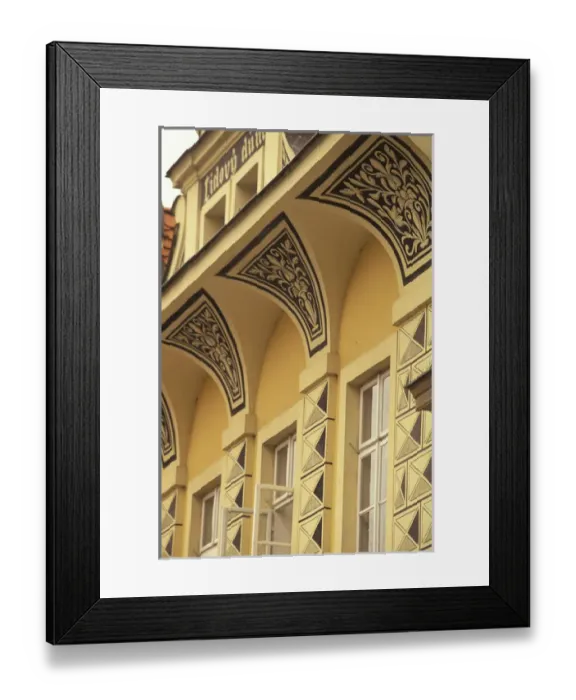 Framed Print : Europe, Czech Republic, West Bohemia, Domazlice Namesti Miru Square, Baroque building