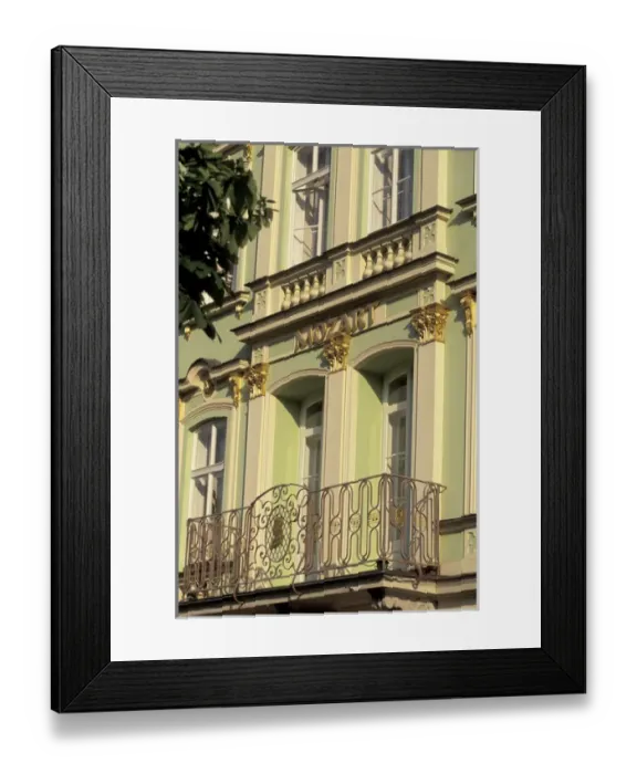 Framed Print : Europe, Czech Republic, West Bohemia, Karlovy Vary (Carlsbad) Hotel Mozart
