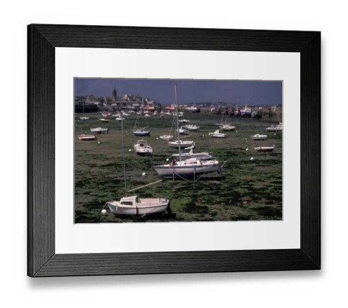 Framed Print : EU, France, Brittany, Finistere, St. Mathieu, Pointe De St. Mathieu, Lighthouse at dawn