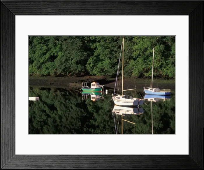 Framed Print : EU, France, Brittany, Finistere, Douarnenez. Morning Light on Boats, Port Rhu Framed Print : EU, France, Brittany, Finistere, Douarnenez. Morning Light on Boats, Port Rhu