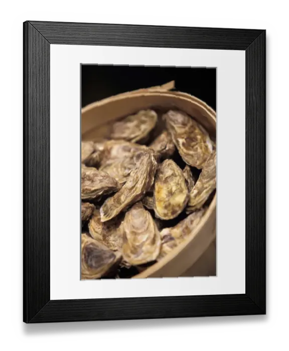 Framed Print : EU, France, Brittany, Ille-et-Vilaine, St. Malo. Oysters for sale