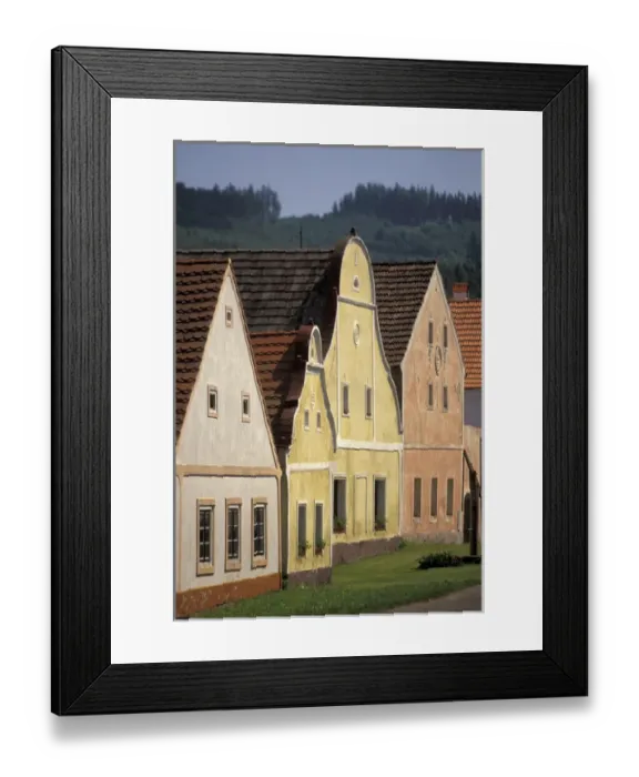 Framed Print : Europe, Czech Republic, South Bohemia, Holasovice 19th C. Folk Baroque style barn Framed Print : Europe, Czech Republic, South Bohemia, Holasovice 19th C. Folk Baroque style barn