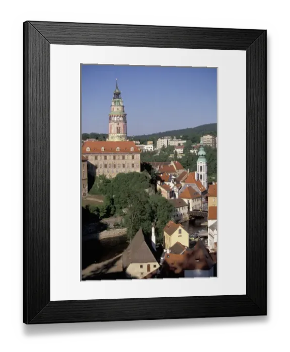 Framed Print : Europe, Czech Republic, South Bohemia, Cesky Krumlov Round Tower & St. Jost Church Framed Print : Europe, Czech Republic, South Bohemia, Cesky Krumlov Round Tower & St. Jost Church
