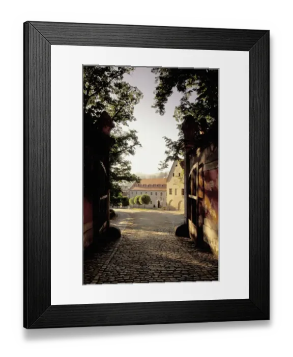 Framed Print : Europe, Czech Republic, South Bohemia, Cesky Krumlov Courtyard of Krumlov Chateau