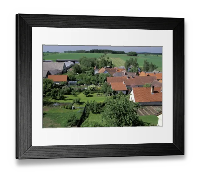 Framed Print : Europe, Czech Republic, South Bohemia, Kamen Town view from castle Framed Print : Europe, Czech Republic, South Bohemia, Kamen Town view from castle