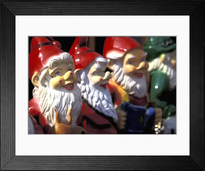 Framed Print : Europe, Czech Republic, West Bohemia, Karlovy Vary (Carlsbad) Decorative dwarf  /  dwarves