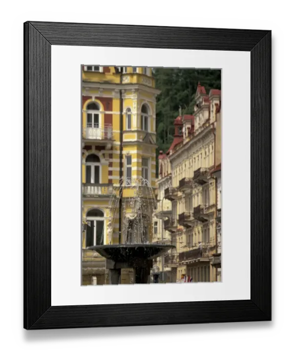 Framed Print : Europe, Czech Republic, West Bohemia Marianske Lazne - (Marienbad); hotels; Mirove