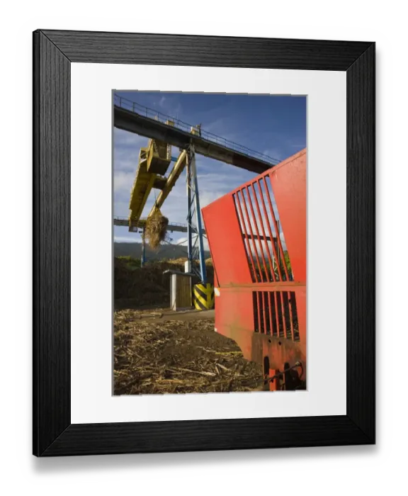 Framed Print : France, Reunion Island, South Reunion, Le Baril, Sucerie de la Reunion sugar mill