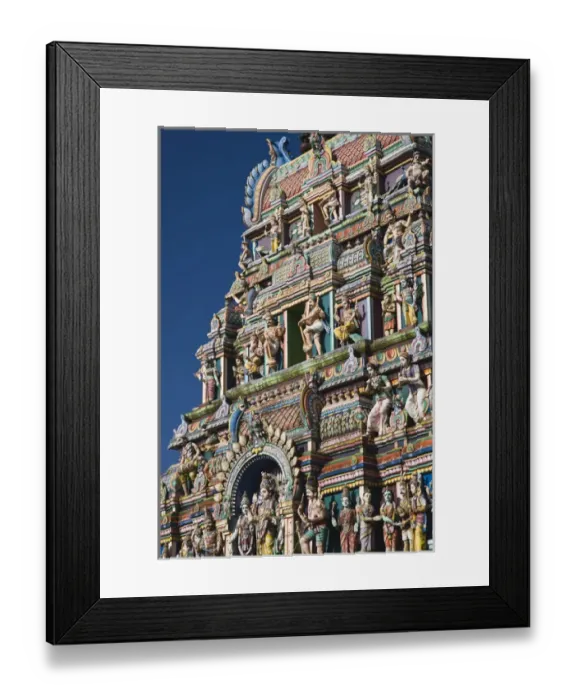Framed Print : France, Reunion Island, St-Andre, Hindu temple de Petit-Bazaar Framed Print : France, Reunion Island, St-Andre, Hindu temple de Petit-Bazaar