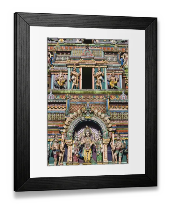 Framed Print : France, Reunion Island, St-Andre, Hindu temple de Petit-Bazaar Framed Print : France, Reunion Island, St-Andre, Hindu temple de Petit-Bazaar