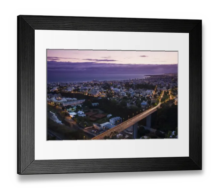 Framed Print : France, Reunion Island, St-Denis, city from La Montaigne, dawn Framed Print : France, Reunion Island, St-Denis, city from La Montaigne, dawn