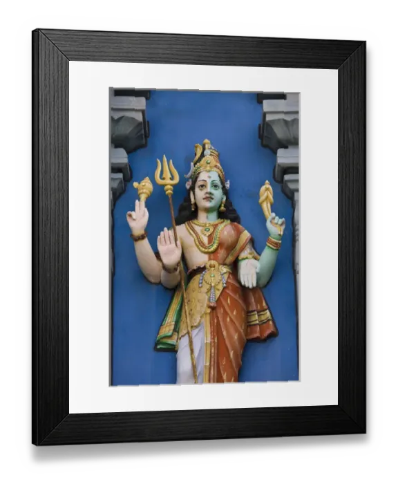 Framed Print : France, Reunion Island, St-Denis, detail of St-Denis Hindu Temple