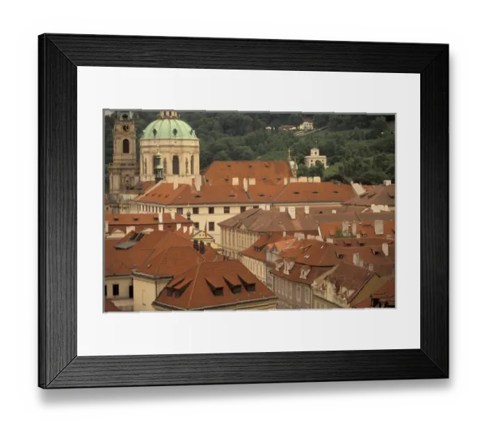 Framed Print : Europe, Czech Republic, Cent. Bohemia, Prague (Praha) Mala Strana; rooftops Framed Print : Europe, Czech Republic, Cent. Bohemia, Prague (Praha) Mala Strana; rooftops
