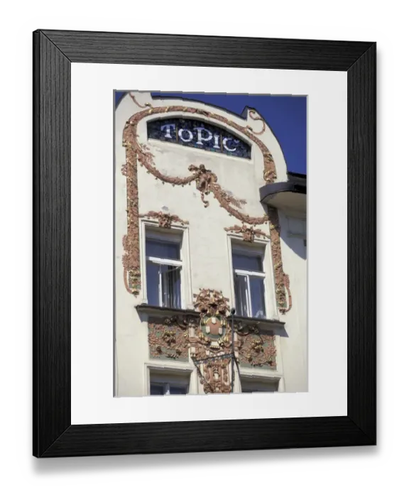 Framed Print : Europe, Czech Republic, Cent. Bohemia, Prague (Praha) Nove Mesto: Narodni Trida Street