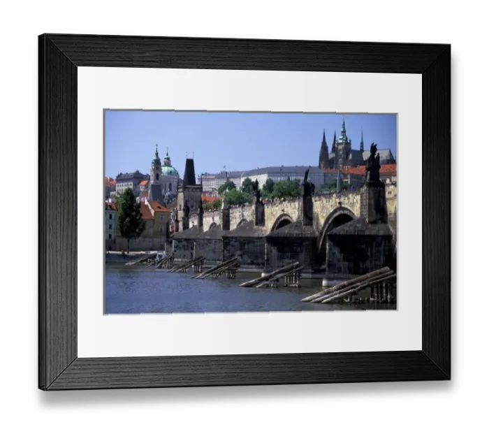 Framed Print : Europe, Czech Republic, Cent. Bohemia, Prague (Praha) Charles Bridge and Prague Framed Print : Europe, Czech Republic, Cent. Bohemia, Prague (Praha) Charles Bridge and Prague