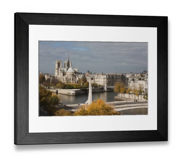 Framed Print : France, Paris, elevated view of the Cathedrale Notre Dame and the Pont de la Tournelle Framed Print : France, Paris, elevated view of the Cathedrale Notre Dame and the Pont de la Tournelle