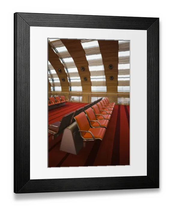Framed Print : France, Paris, Aeroport Charles De Gaulle airport, Aerogare 2-Terminal E, international Framed Print : France, Paris, Aeroport Charles De Gaulle airport, Aerogare 2-Terminal E, international
