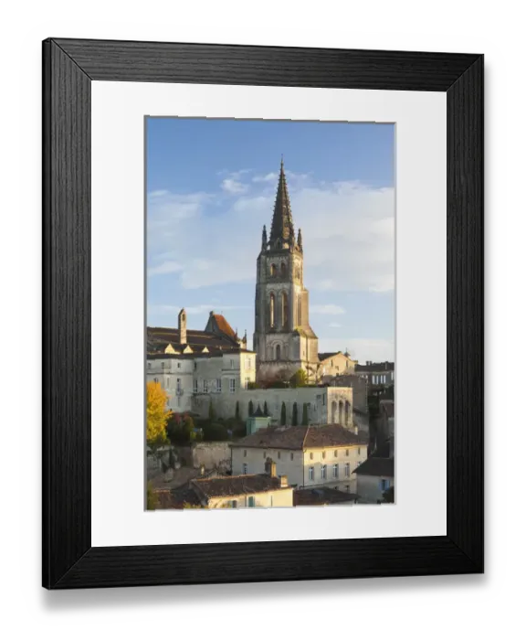 Framed Print : France, Aquitaine Region, Gironde Department, St-Emilion, wine town, town view with Framed Print : France, Aquitaine Region, Gironde Department, St-Emilion, wine town, town view with