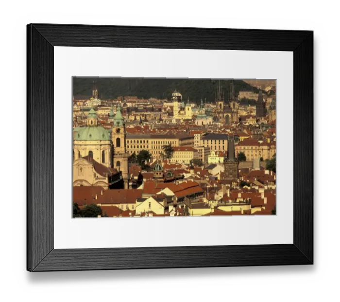Framed Print : Europe, Czech Republic, Cent. Bohemia, Prague (Praha) Mala Strana and Old Town
