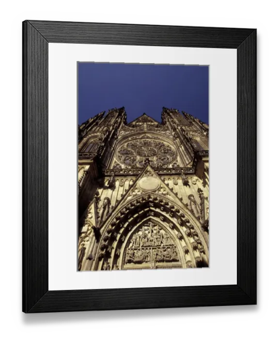 Framed Print : Europe, Czech Republic, Cent. Bohemia, Prague (Praha) Prague Castle St. Vitus Cathedral