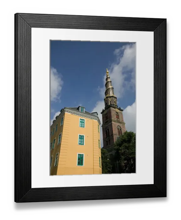 Framed Print : Spire of Vor Frelsers Kirke (Our Saviors Church), Copenhagen, Denmark Framed Print : Spire of Vor Frelsers Kirke (Our Saviors Church), Copenhagen, Denmark