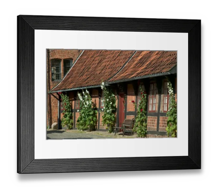 Framed Print : Houses, Ribe, Jutland, Denmark Framed Print : Houses, Ribe, Jutland, Denmark
