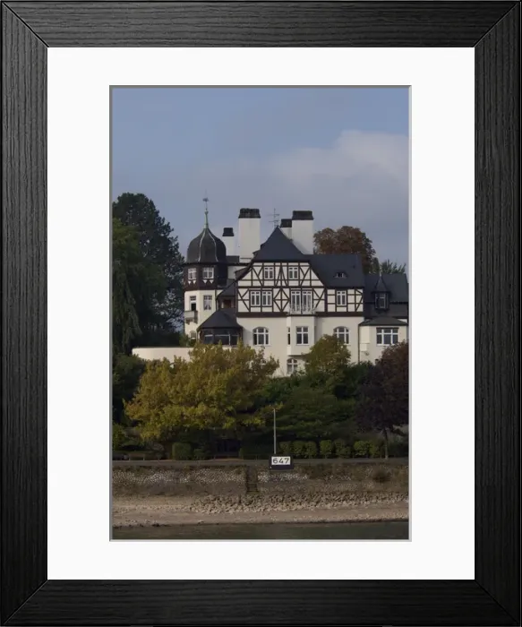 Framed Print : Germany. Rhine River views at mile marker 647 between Bonn & Bad Godesberg Framed Print : Germany. Rhine River views at mile marker 647 between Bonn & Bad Godesberg