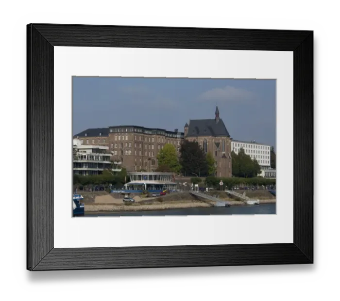 Framed Print : Germany, Bonn. Rhine River views of the Bonn pier, around mile marker 654 Framed Print : Germany, Bonn. Rhine River views of the Bonn pier, around mile marker 654