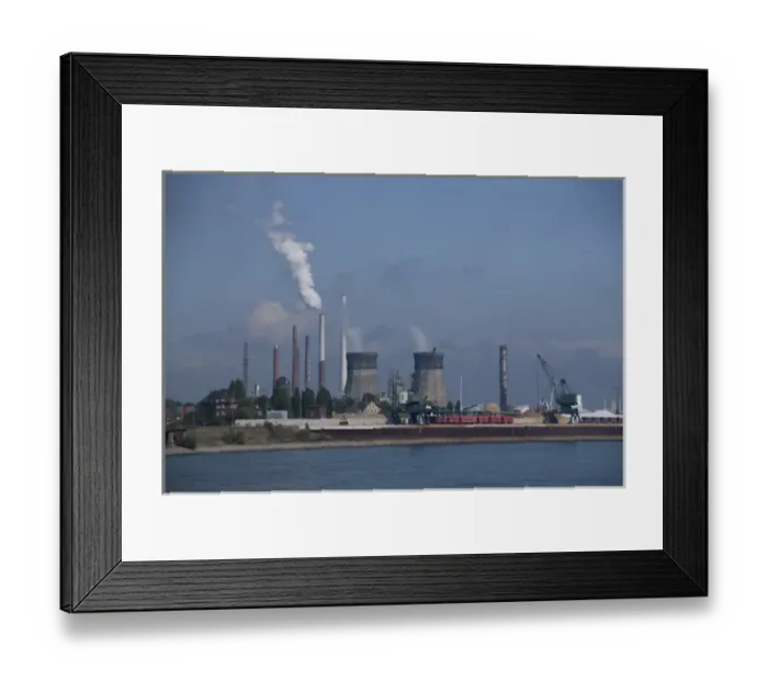Framed Print : Germany. Power Plant along the Rhine River between Wesseling & Godorf, mile marker 670 Framed Print : Germany. Power Plant along the Rhine River between Wesseling & Godorf, mile marker 670
