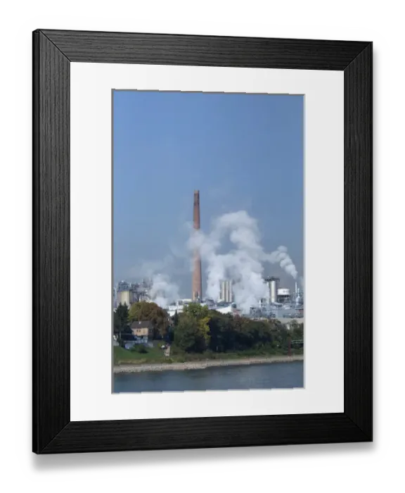 Framed Print : Germany. Power Plant along the Rhine River between Wesseling & Godorf, mile marker 670 Framed Print : Germany. Power Plant along the Rhine River between Wesseling & Godorf, mile marker 670