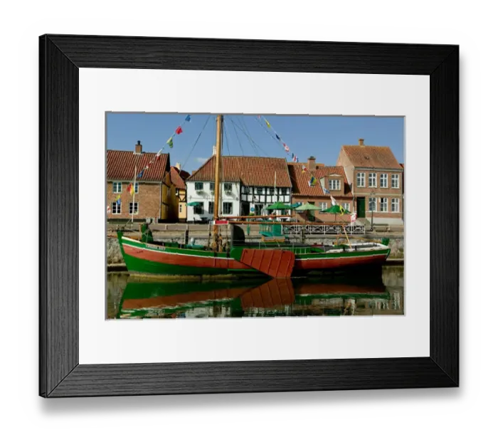 Framed Print : Wharf along Ribe River, Ribe, Jutland, Denmark Framed Print : Wharf along Ribe River, Ribe, Jutland, Denmark
