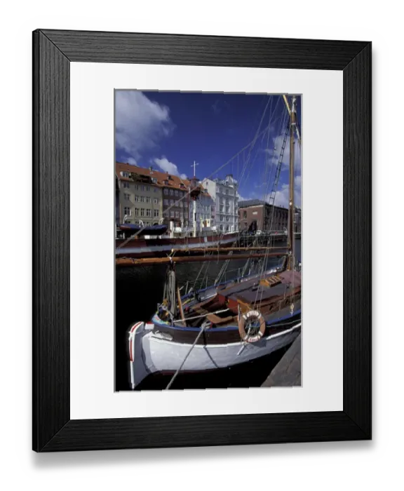 Framed Print : Europe, Denmark, Copenhagen. Nyhaven canal Framed Print : Europe, Denmark, Copenhagen. Nyhaven canal
