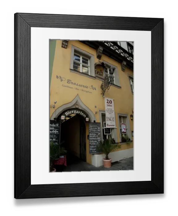 Framed Print : Germany, Bamberg. Jewish neighborhood, traditional Biergarten Framed Print : Germany, Bamberg. Jewish neighborhood, traditional Biergarten