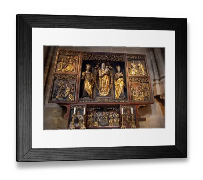 Framed Print : Germany, Bamberg. 13th century Romanesque & early Gothic Bamberg Cathedral (aka cathedral of St Framed Print : Germany, Bamberg. 13th century Romanesque & early Gothic Bamberg Cathedral (aka cathedral of St