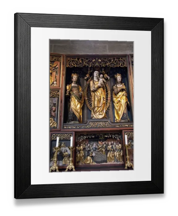 Framed Print : Germany, Bamberg. 13th century Romanesque & early Gothic Bamberg Cathedral (aka cathedral of St Framed Print : Germany, Bamberg. 13th century Romanesque & early Gothic Bamberg Cathedral (aka cathedral of St