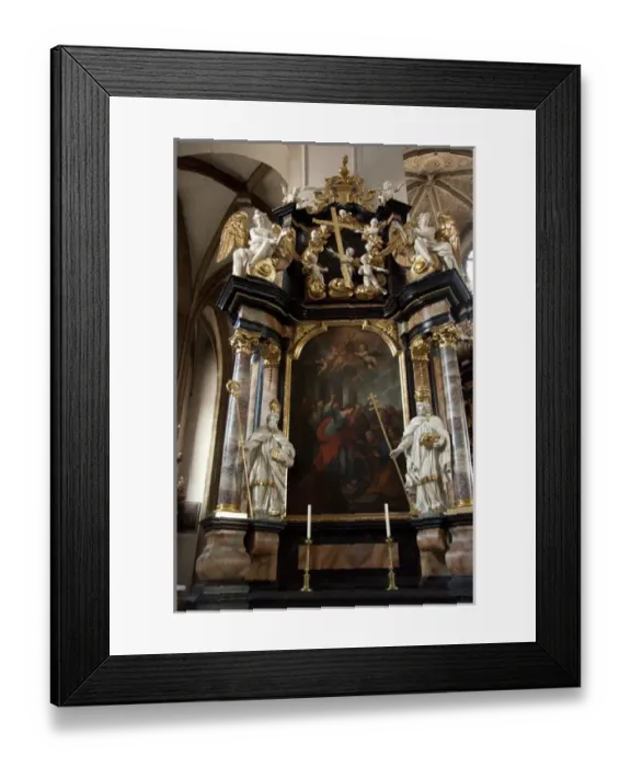 Framed Print : Germany, Bamberg. Upper Parish church (aka Obere Pfarre) Only purely Gothic church in Bamberg, c Framed Print : Germany, Bamberg. Upper Parish church (aka Obere Pfarre) Only purely Gothic church in Bamberg, c