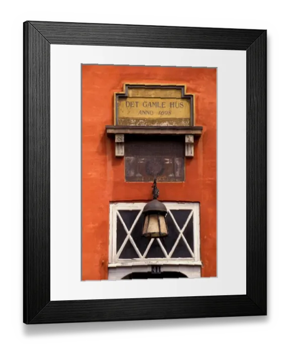 Framed Print : Denmark, Copenhagen, Nyhavn. House detail