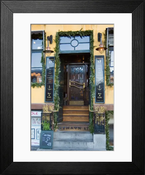 Framed Print : Denmark, Copenhagen, Nyhavn in winter Framed Print : Denmark, Copenhagen, Nyhavn in winter