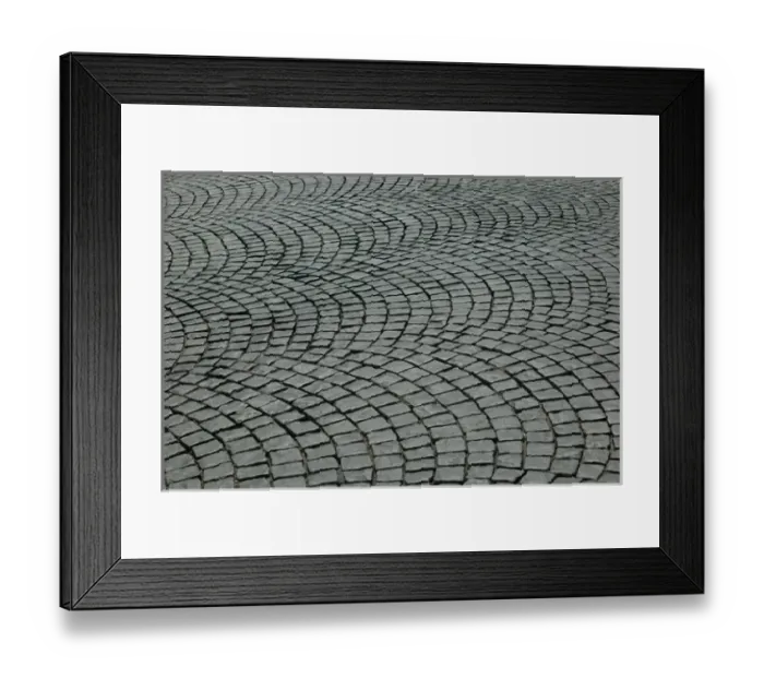 Framed Print : Brick street paving Framed Print : Brick street paving