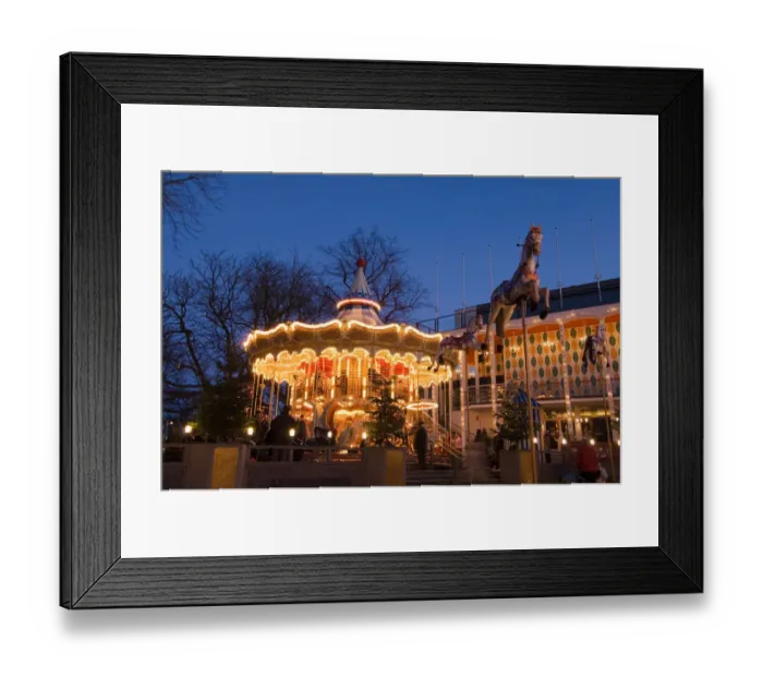 Framed Print : Denmark, Copenhagen, Tivoli at Christmas Framed Print : Denmark, Copenhagen, Tivoli at Christmas