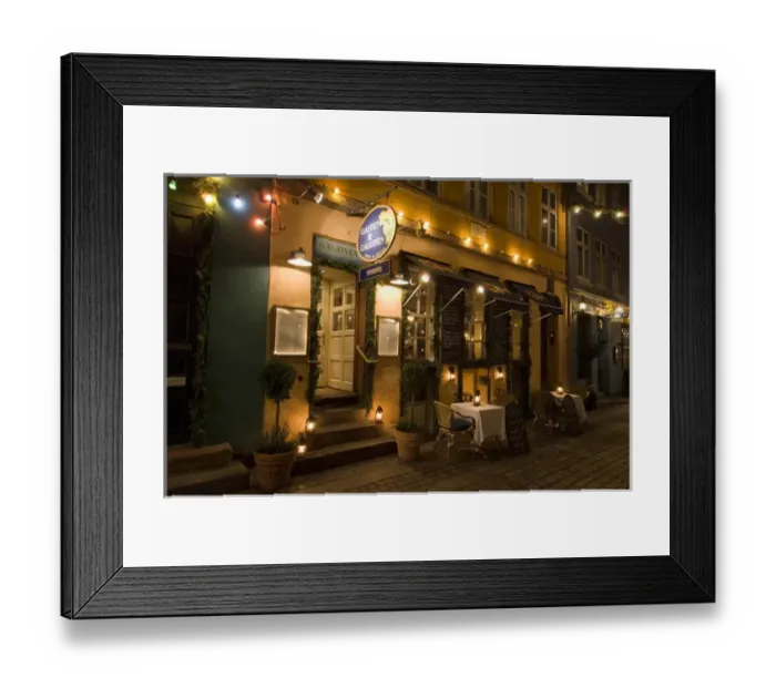 Framed Print : Denmark, Copenhagen, Nyhavn at Christmas Framed Print : Denmark, Copenhagen, Nyhavn at Christmas