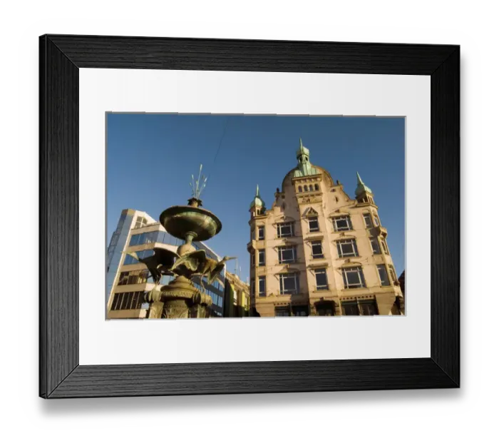 Framed Print : Denmark, Copenhagen, Hojbroro square on Stroget